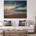 Highland Dunes Seascape 'Sunrise and Glowing Waves in Ocean Seashore' Photograph Canvas | 15 H x 20 W x 0.78 D in | Wayfair