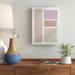 George Oliver 'Painted Weaving III on White Blush' Acrylic Painting Print on Wrapped Canvas in Brown/Indigo/Pink | 24 H x 18 W x 2 D in | Wayfair