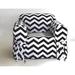 Latitude Run® Chevron Box Cushion Armchair Slipcover Cotton in Gray/Black | 38 H x 42 W x 38 D in | Wayfair 96D0F9C1E6704AC98585DC283613EB1D