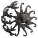 Bungalow Rose Small Sun & Birds Wall Décor Metal in Gray | 13.75 H x 14 W in | Wayfair FA4B1926C9C2499FBC353658714DF032