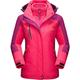 TACVASEN Warm Jackets Ladies Waterproof winter jacket Fleece Outdoor 3-in-1 Jacket Softshell Rain Snow Skate Parka Snowboard Skiing Hooded Jacket