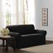 Darby Home Co Box Cushion Loveseat Slipcover Polyester in Black | 73 W x 39 D in | Wayfair 91A4F053FE3B4597B9CBDF3FFB28AF79