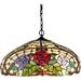 Astoria Grand Pulver 2 - Light Unique/Statement Dome Pendant Glass in Indigo/Pink/Yellow | 9 H x 18 W x 18 D in | Wayfair