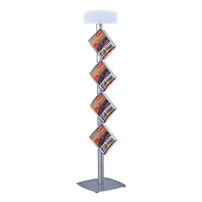 update displays Prospektregal »Variaton 70« 8x Din A4 Stahlblech silber, 45x192x3.3 cm