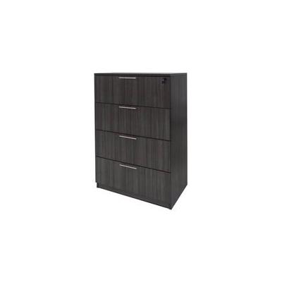 Charcoal Laminate 4-Drawer Lateral File