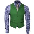 Adult Mens Joker Costume Shirt Vest Tie Outfit Suit Set Fancy Dress up Knight Halloween Cosplay Props (Small, Suit)