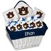 White Chad & Jake Auburn Tigers Team Personalized Large Gift Basket