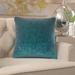 House of Hampton® Roxy Square Pillow Cover & Insert Polyester/Polyfill blend in Green/Blue | 17 H x 17 W x 6 D in | Wayfair