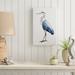 Highland Dunes 'Seabird Heron I' Acrylic Painting Print on Wrapped Canvas in Black/Blue/Gray | 24 H x 16 W x 2 D in | Wayfair
