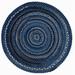 White 36 x 0.625 in Area Rug - August Grove® Lyam Geometric Braided Dark Blue Area Rug Wool | 36 W x 0.625 D in | Wayfair