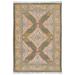 Green/White 48 x 0.3 in Area Rug - Alcott Hill® Abram Oriental Hand-Knotted Beige/Green Area Rug Jute & Sisal | 48 W x 0.3 D in | Wayfair