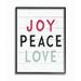 The Holiday Aisle® 'Holiday Planked Look Joy Peace Love Typography' Graphic Art Print Wood/Canvas in Brown | 20 H x 16 W x 1.5 D in | Wayfair