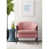 Barrel Chair - Latitude Run® Basia 30.5" Wide Barrel Chair Fabric in Brown | 29.5 H x 30.5 W x 32.5 D in | Wayfair 367AC0CFA1D145058C0FD419E628F783