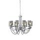 Searchlight 9048-8CC Catalina Eight Light Ceiling Pendant Light in Chrome with Smokey Glass