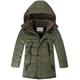 Vogstyle Boy's Children's Mid Long Down Hooded Jacket Winter Kids Warm Outwear Parka Coats (6-7 Years(for Height 120-130cm), Army Green)