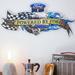 Crystal Art Gallery Powered by Ford Embossed Metal Sign Wall Decor Metal in Blue/Gray/Yellow | 11.25 H x 23.75 W in | Wayfair 186894WEB