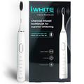 iWhite Sonic Electric Toothbrush - Rechargeable Electric Toothbrush for Adults - 5 Modes with 40000 VPM - One Charge Lasts for 3 Months - Charcoal Infused Bristles for Teeth Whitening - USB Charger