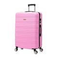 FLYMAX 29" Large Suitcases on 4 Wheels Lightweight Hard Shell Luggage Durable Check in Hold Luggage Built-in 3 Digit Combination Pink 100L