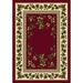 Red 92 x 0.38 in Area Rug - August Grove® Gleason Floral Tufted Brick Area Rug Nylon | 92 W x 0.38 D in | Wayfair 9A150FD2CFA84AC8A67CC0D09C26FC29