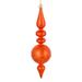 Vickerman 533352 - 10" Burnished Orange Candy Snowflake Finial Christmas Tree Ornament (4 pack) (N186718D)