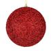 Vickerman 531297 - 4" Red Beaded Ball Christmas Tree Ornament (6 pack) (N185603D)