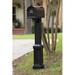 Postal Pro Mailboxes Craftsman Post Mounted Mailbox Plastic in Black | 54 H x 8.5 W x 20 D in | Wayfair PP3400BL