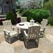 Lark Manor™ Arbnora Round 4 - Person 48" Long Outdoor Dining Set Wood/Plastic in White | Wayfair 94100A5D298049149E07022F60B95A99