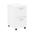 Bush Business Furniture SCF116WHSU - Studio C 2 Drawer Mobile File Cabinet in White