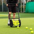 Vermont Tennis Ball Roller Mower & Hopper - 85 Ball Capacity - Powder Coated Steel Frame