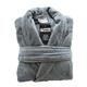 The House Of Emily XXXL Silver Grey Bathrobe Dressing Gown 100% Plush Turkish Cotton Terry Towelling Chest Size 67" - 70" Includes Extra Long Belt