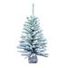 Vickerman 551042 - 18" Flocked Mini Pine 169T Wood Base Pk2 (A804318-2) Christmas Decorative Tree