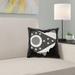 Ebern Designs Fawcett Ohio Flag Pillow in, Faux Linen Double Sided Print/Pillow Cover Linen in Black | 16 H x 16 W in | Wayfair