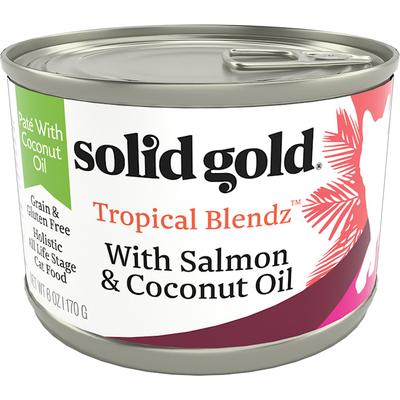 Solid Gold Tropical Blendz Salmon & Coconut Oil Pate Cat Food, 6 oz., Case of 8