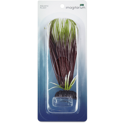 Imagitarium Hairgrass Plastic Aquatic Decor, Small Green & Red