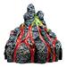 Volcano Ornament Aquarium Decor, 3.31" L x 2.38" W x 3.44" H, One Size Fits All, Multi-Color