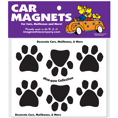 Mini Paw Magnets 6 Pack, Small, Assorted / Assorted