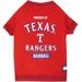MLB American League West T-Shirt for Dogs, Large, Texas Rangers, Multi-Color
