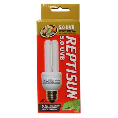 Zoo Med ReptiSun 5.0 Mini Compact Fluorescent Lamp, 13 Watts