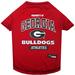 NCAA SEC T-Shirt for Dogs, Medium, Georgia, Multi-Color