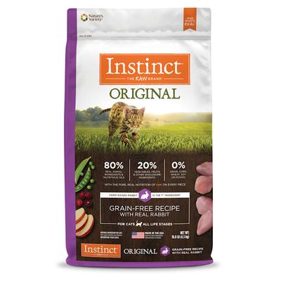 Instinct Original Grain Free Recipe with Real Rabbit Natural Dry Cat Food, 10 lbs.