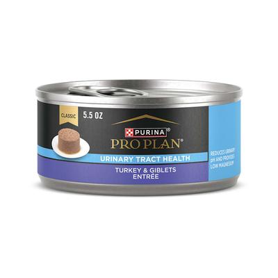 Purina Pro Plan Urinary Tract Health Turkey and Giblets Entree Classic Wet Cat Food Pate, 5.5 oz., Case of 24