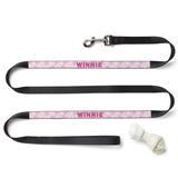 Personalized Pink Paws and Bones Dog Leash, Standard