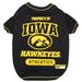 NCAA BIG 10 T-Shirt for Dogs, X-Small, Iowa, Blue