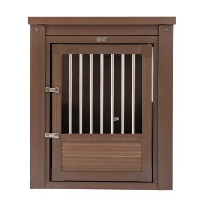 New Age Pet ECOFLEX InnPlace Dog Crate End Table, Russet Brown, Large
