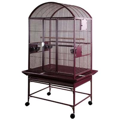 A&E Burgundy Large Dome Top Bird Cage, 32"x23"