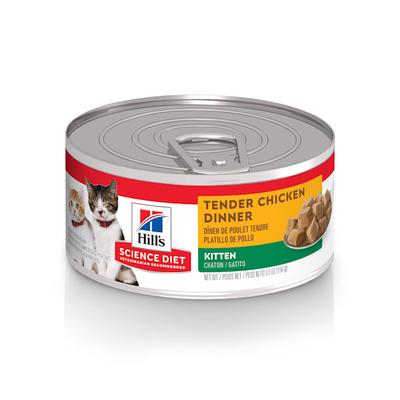 Hill's Science Diet Kitten Tender Chicken Dinner Canned Cat Food, 5.5 oz., Case of 24