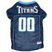 NFL AFC South Mesh Jersey For Dogs, Small, Tennessee Titans, Multi-Color