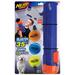 Gift Set Blaster & Three Squeak Tennis Balls Blue/Orange/Gray and Blue, Green and Orange Dog Toy, Small, Multi-Color