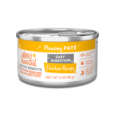 WholeHearted Easy Digestion Chicken Recipe Adult Wet Cat Food, 3 oz., Case of 24