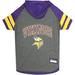 NFL NFC T-Shirt Hoodie For Dogs, Medium, Minnesota Vikings, Multi-Color